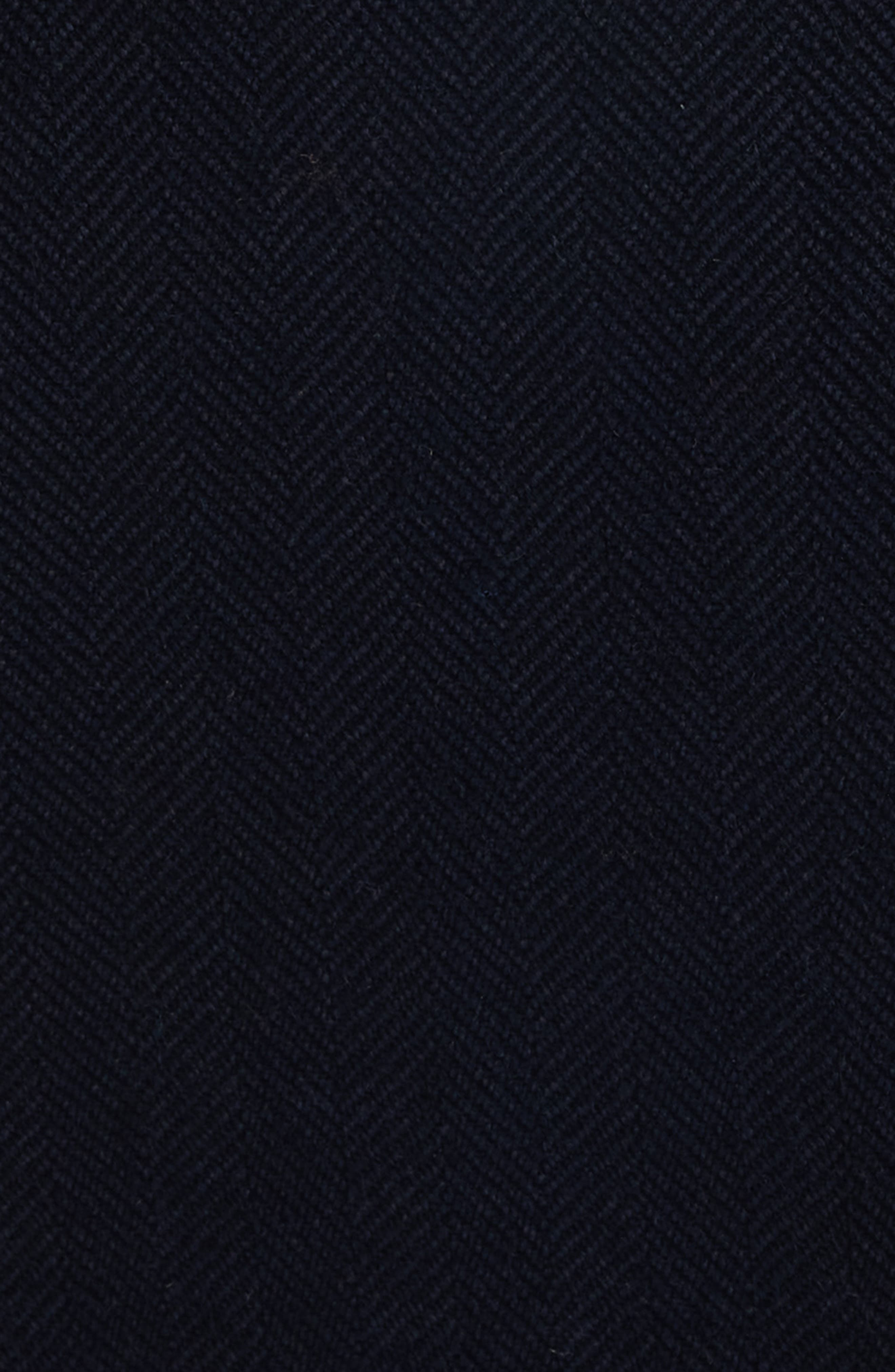 Dries Van Noten Baftan Whipstitched Wool Herringbone Blazer in Navy at Nordstrom - 6