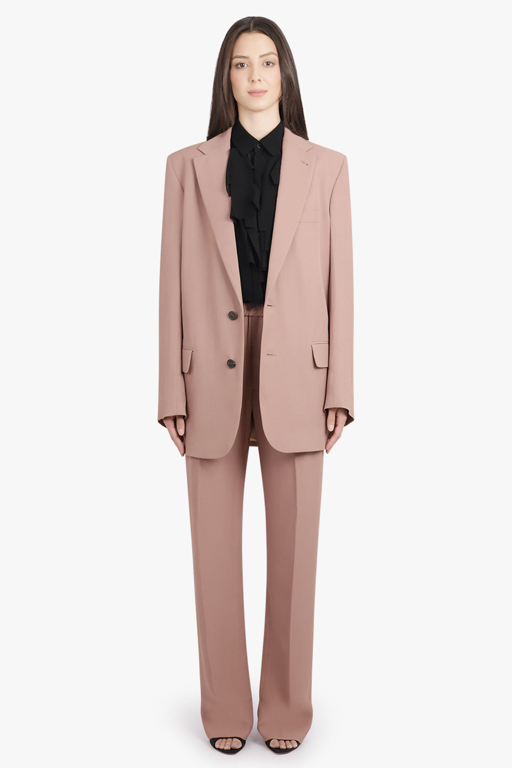 BLUNT SINGLE BREASTED RELAXED JACKET | PEACH - 2