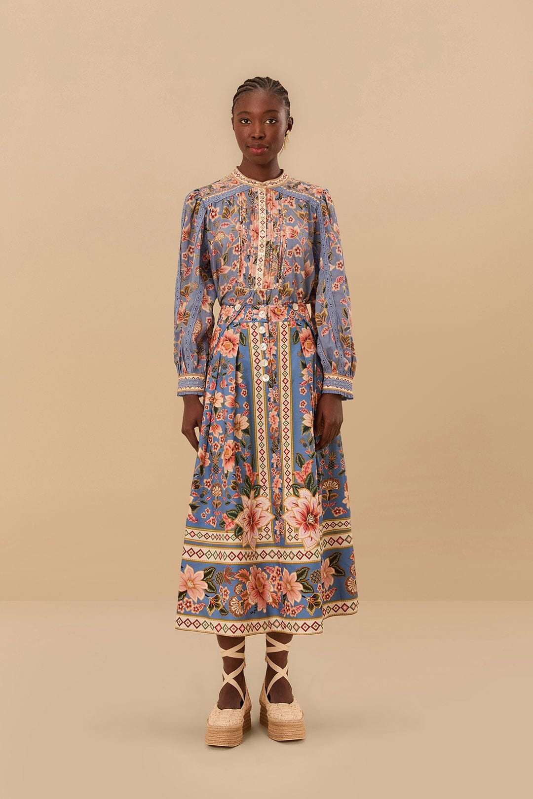 Blue Superbloom Tapestry Blouse - 2