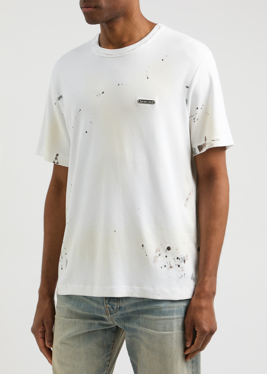 Distressed printed cotton T-shirt - 2