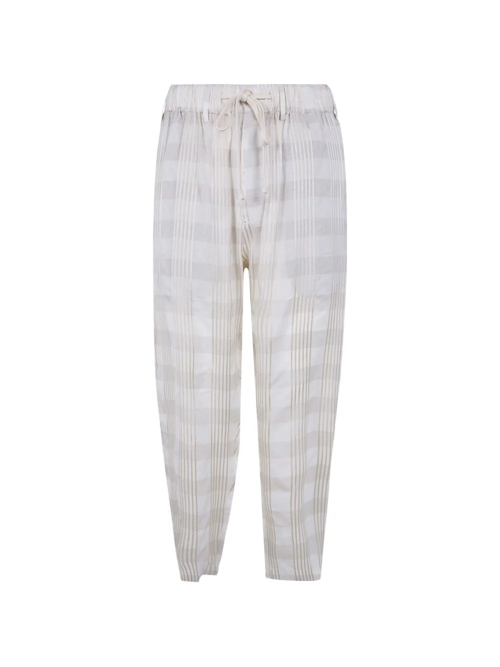 checked tapered trousers - 1