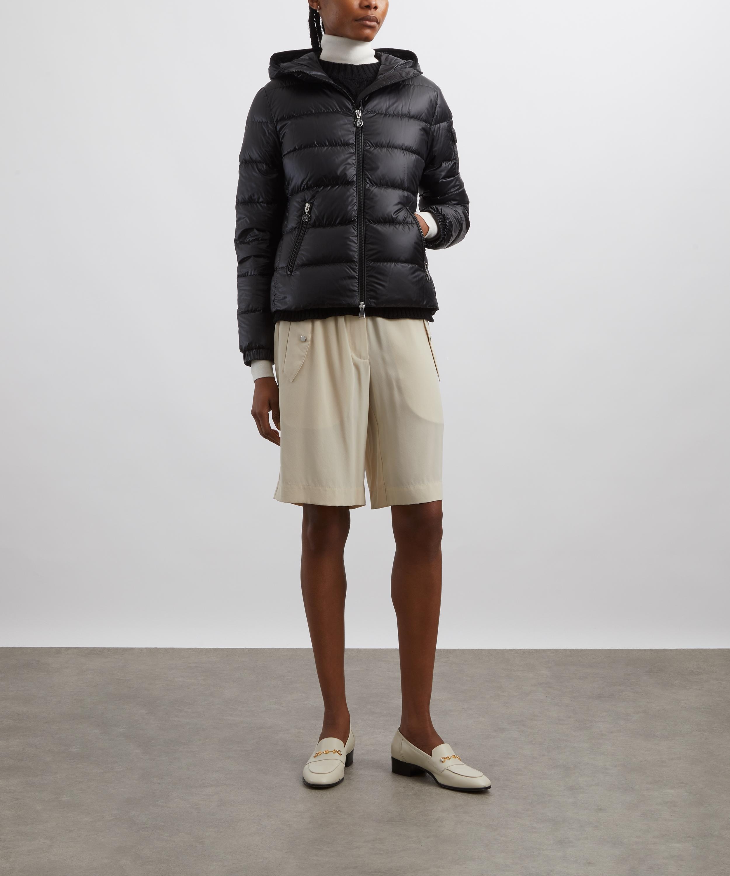Black Gles Hooded Short Down Jacket - 2
