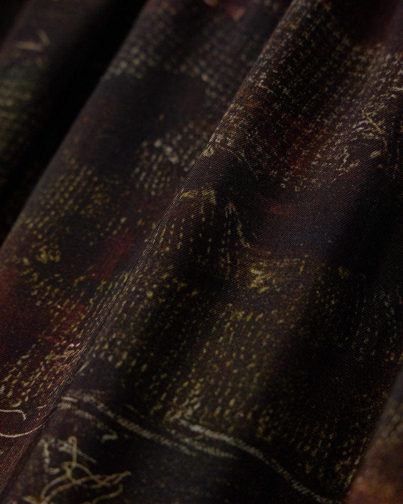 EMPORIO ARMANI CUPRO TWILL TROUSERS WITH ALL-OVER PRINT outlook