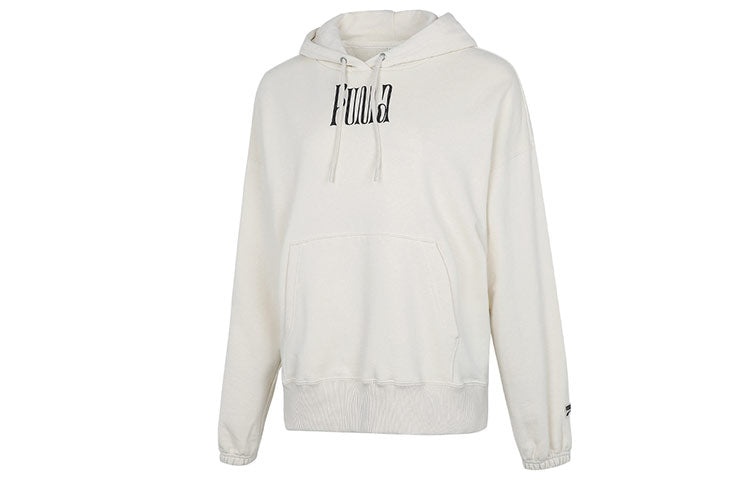 (WMNS) PUMA Downtown Graphic Hoodie 'White' 533049-73 - 2