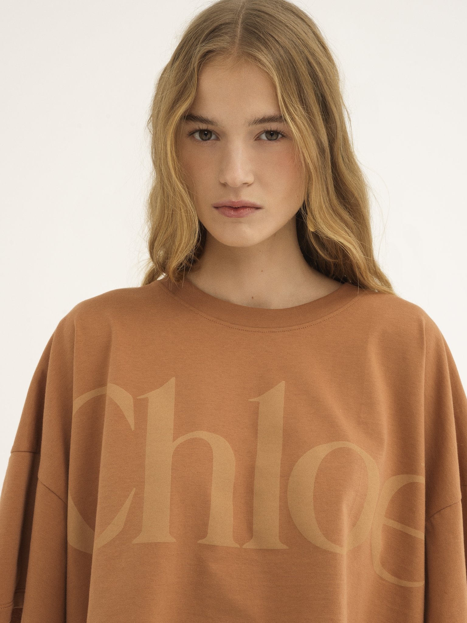 CROPPED BOXY LOGO T-SHIRT IN COTTON JERSEY - 7