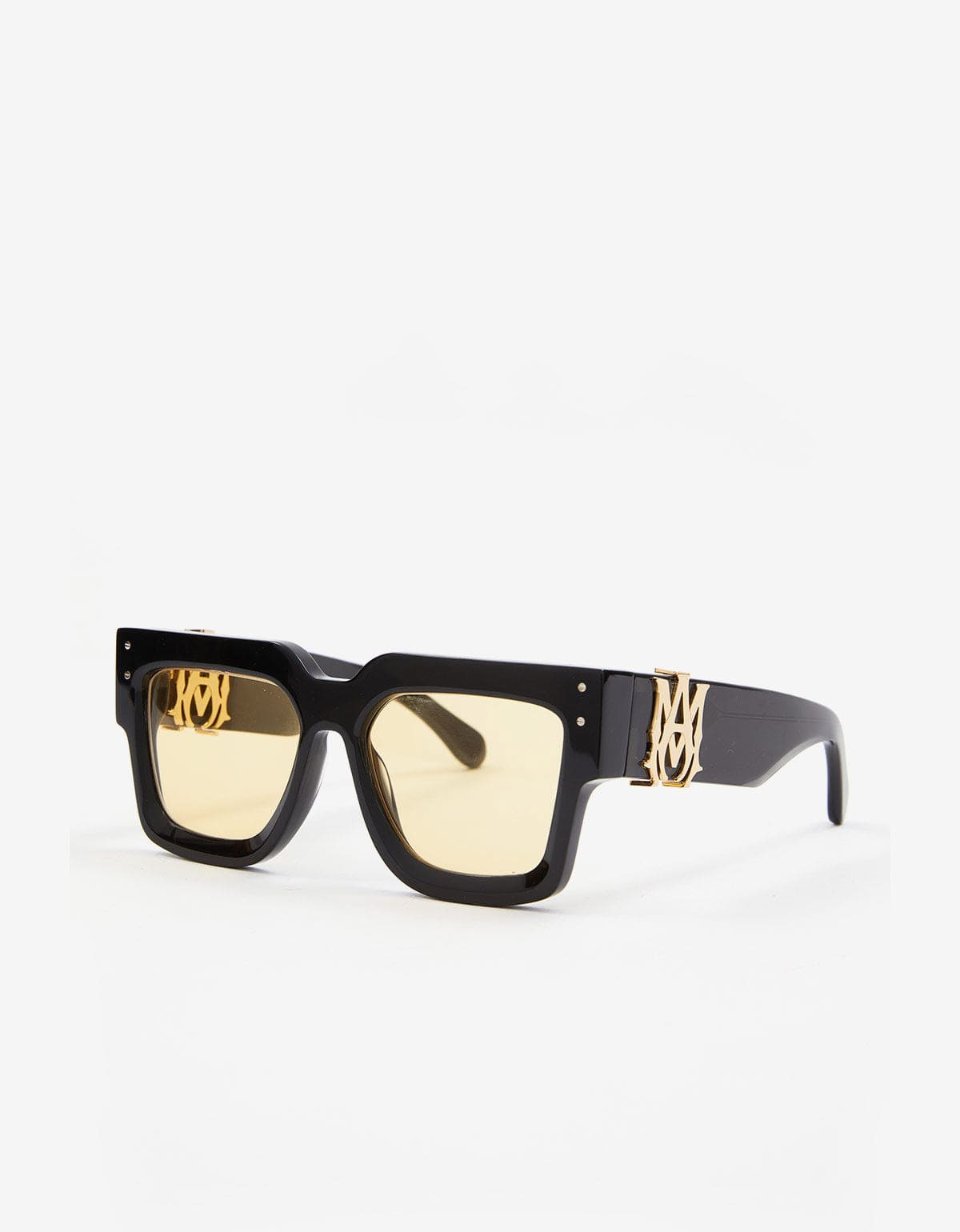 Amiri Black and Yellow Jumbo MA Sunglasses - 1