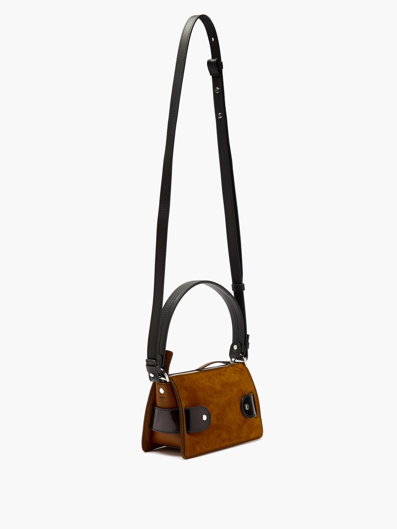 Buckle small suede shoulder bag - 4