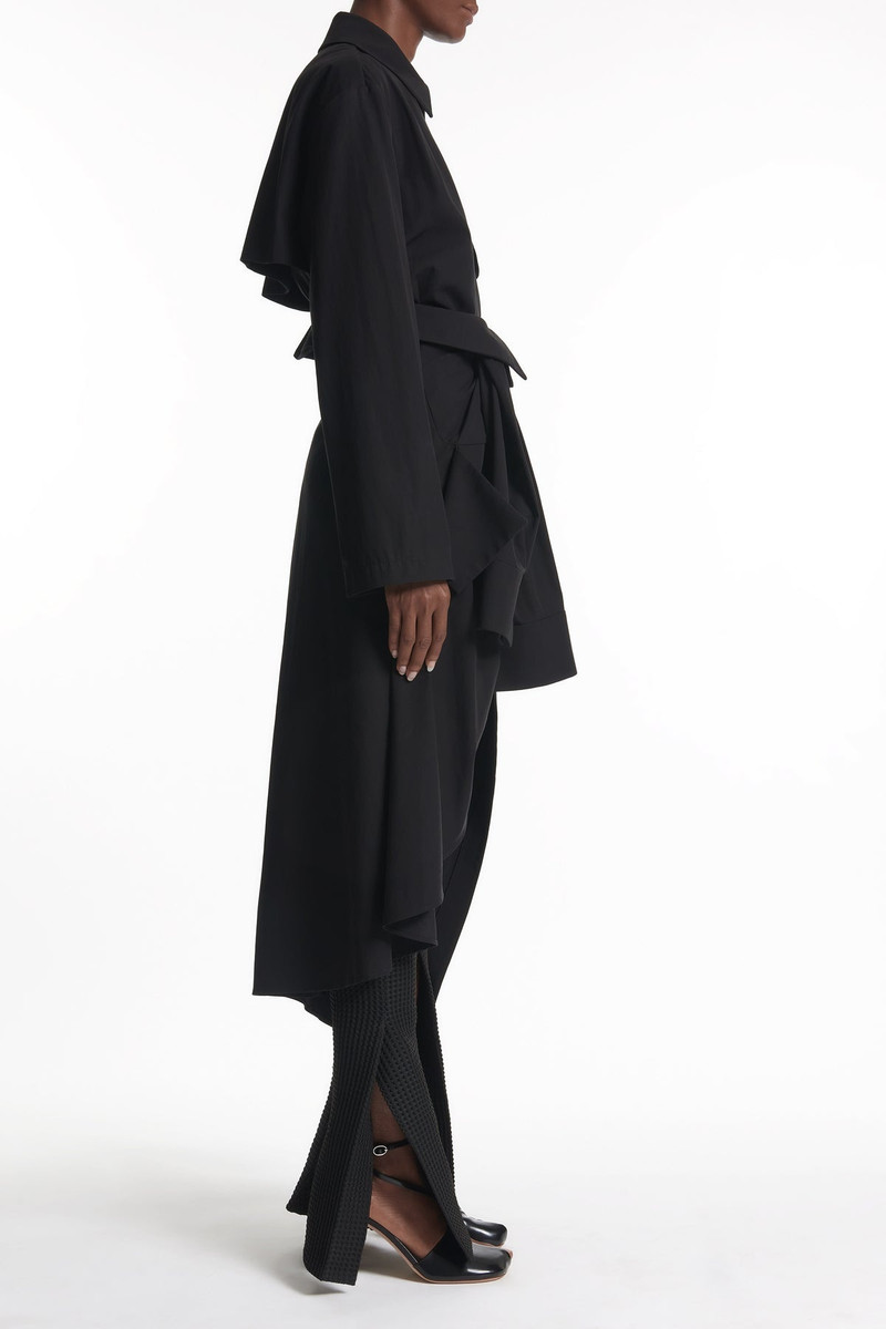 TRENCH COAT WITH SHIRT SLEEVE BELT BLACK 3