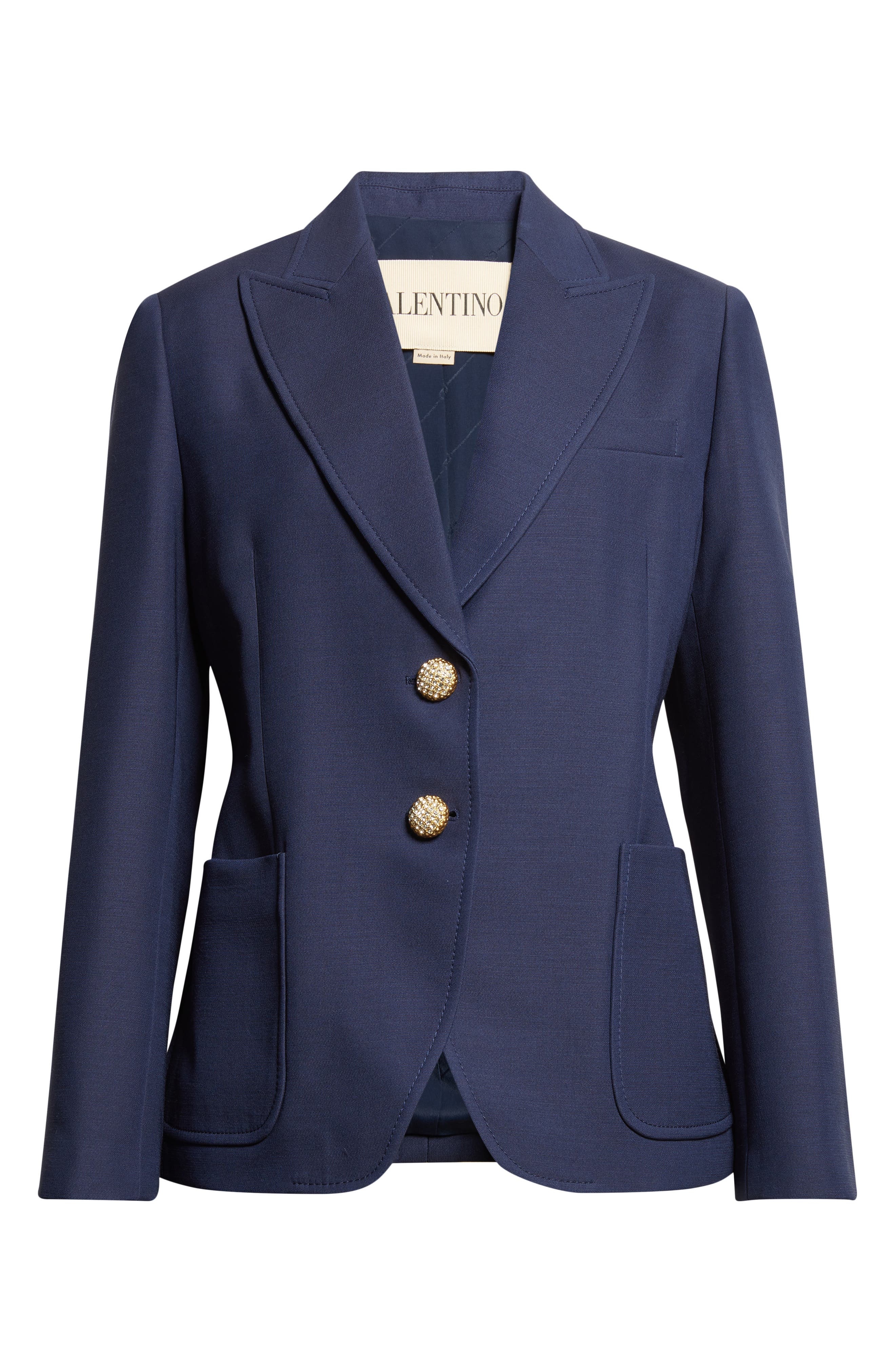 Valentino Garavani Solid Crepe Couture Sport Coat in Light Blue at Nordstrom - 7