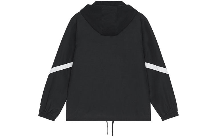 New Balance Men's New Balance Logo Alphabet Printing Contrasting Colors Hooded Jacket Black AMJ13361 - 2