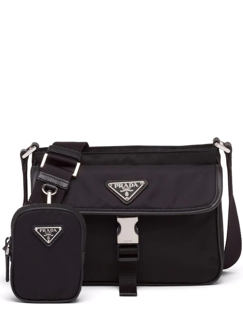 logo-plaque messenger bag 1