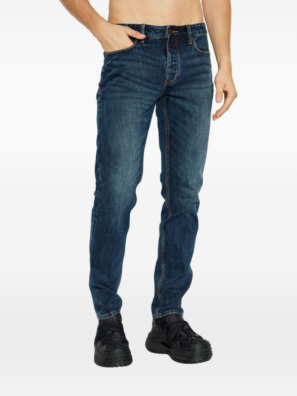 logo-plaque jeans - 3