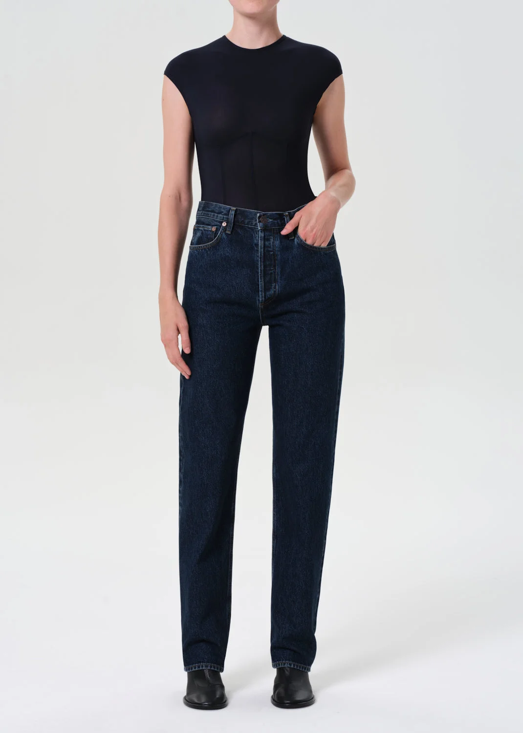 90'S PINCH WAIST HIGH RISE STRAIGHT LONG IN PENDULUM - 1