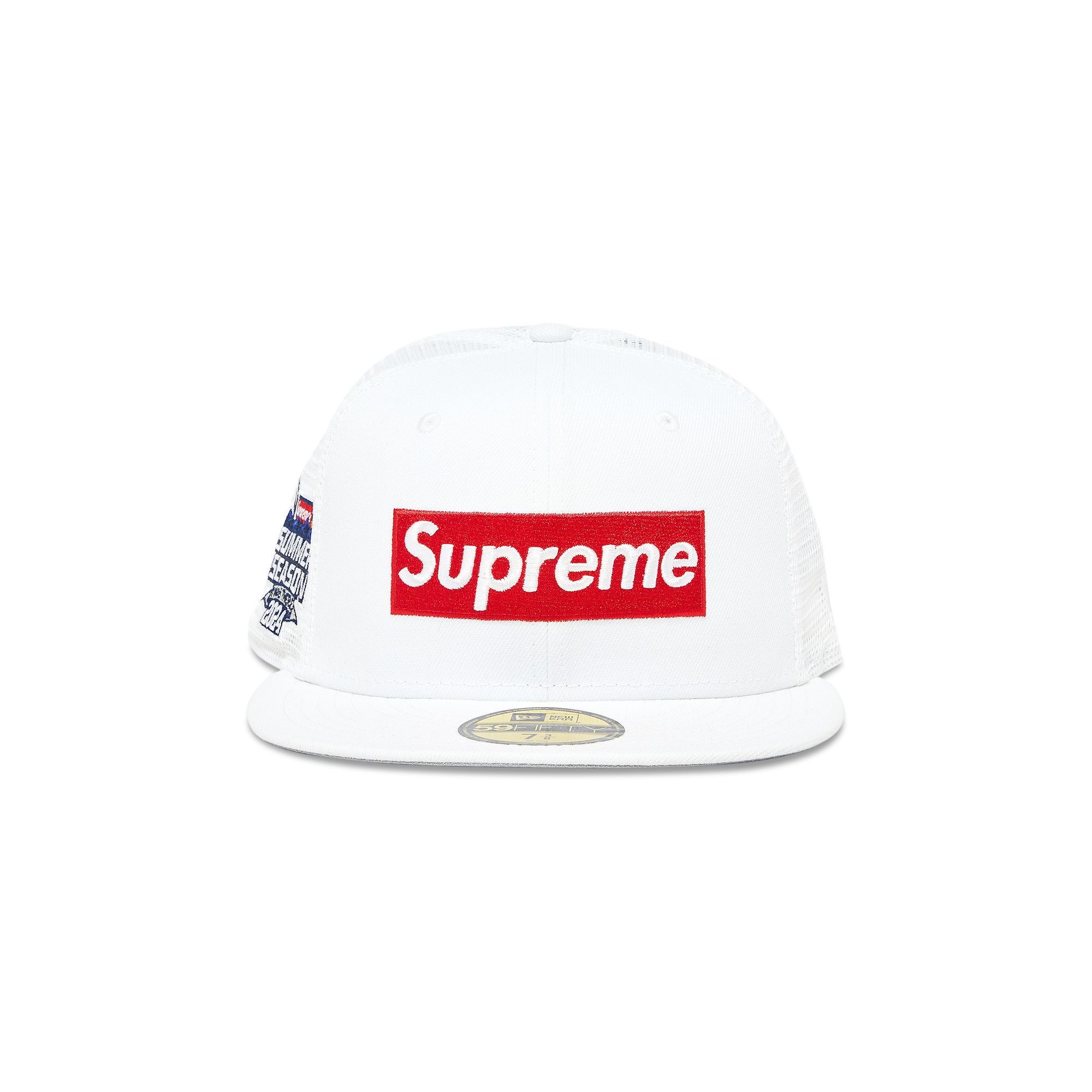 Supreme Box Logo Mesh Back New Era 'White' - 1