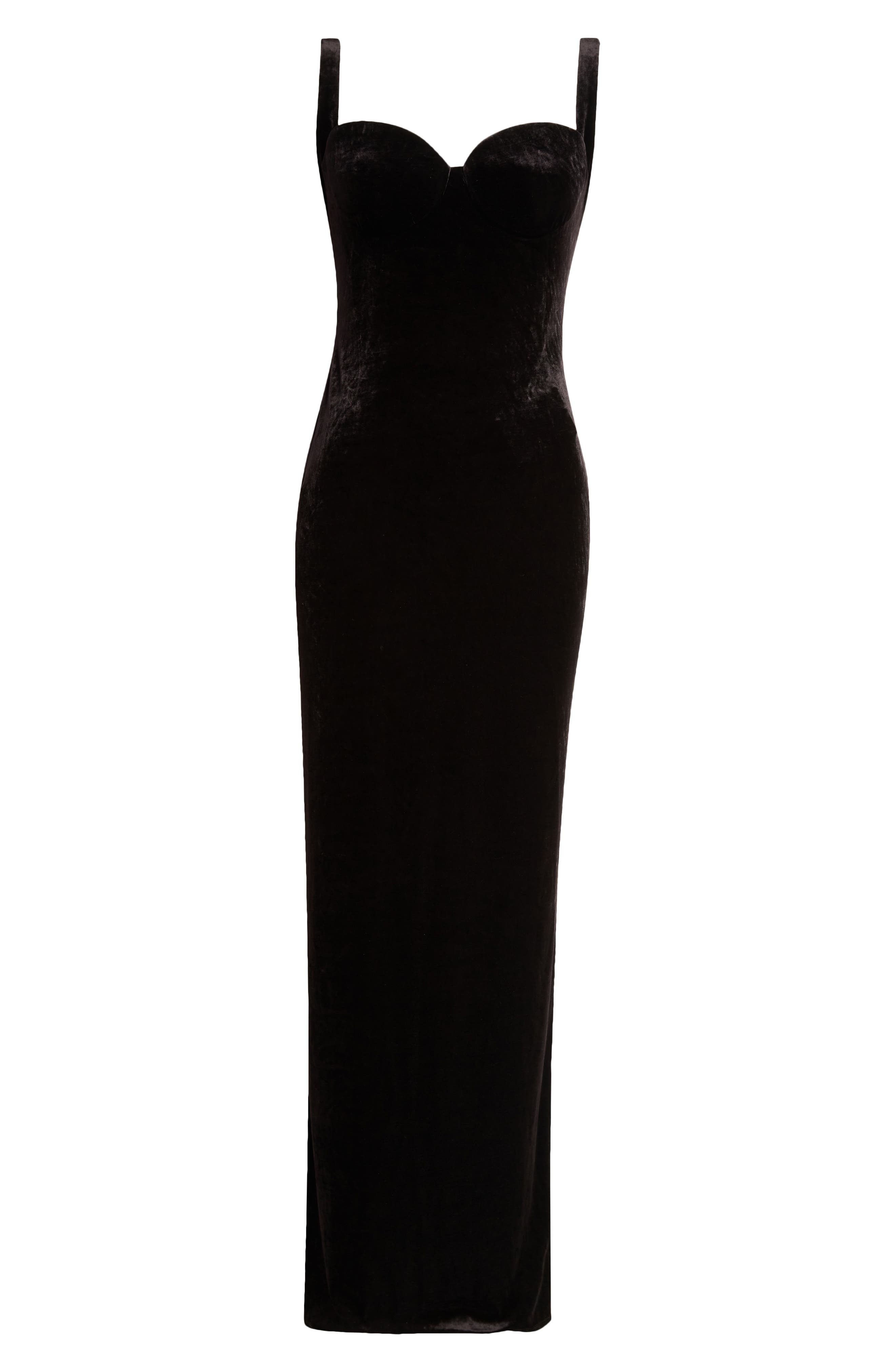 Balenciaga Velvet Gown in 1000 Black at Nordstrom - 5