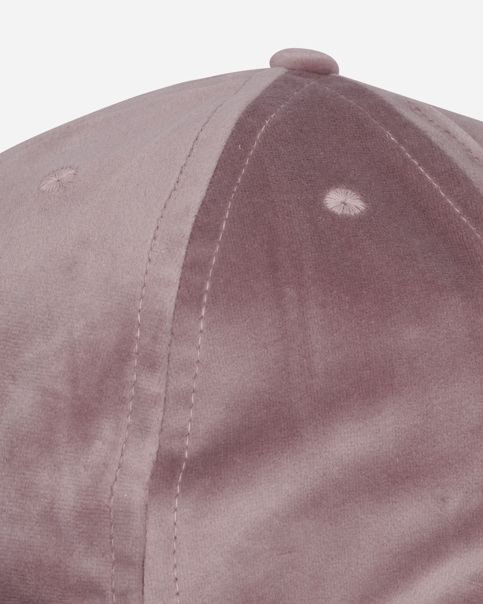 Velveteen Curved Front 6-Panel Hat Pink - 7