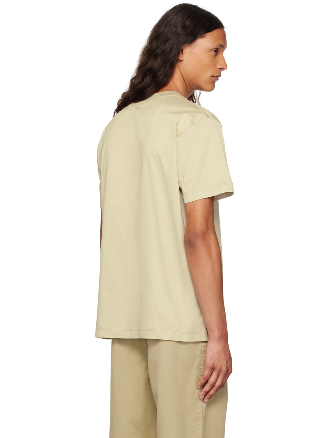 Beige Organic Cotton T-Shirt - 3