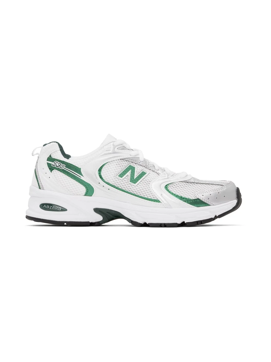 White & Green 530 Sneakers - 1