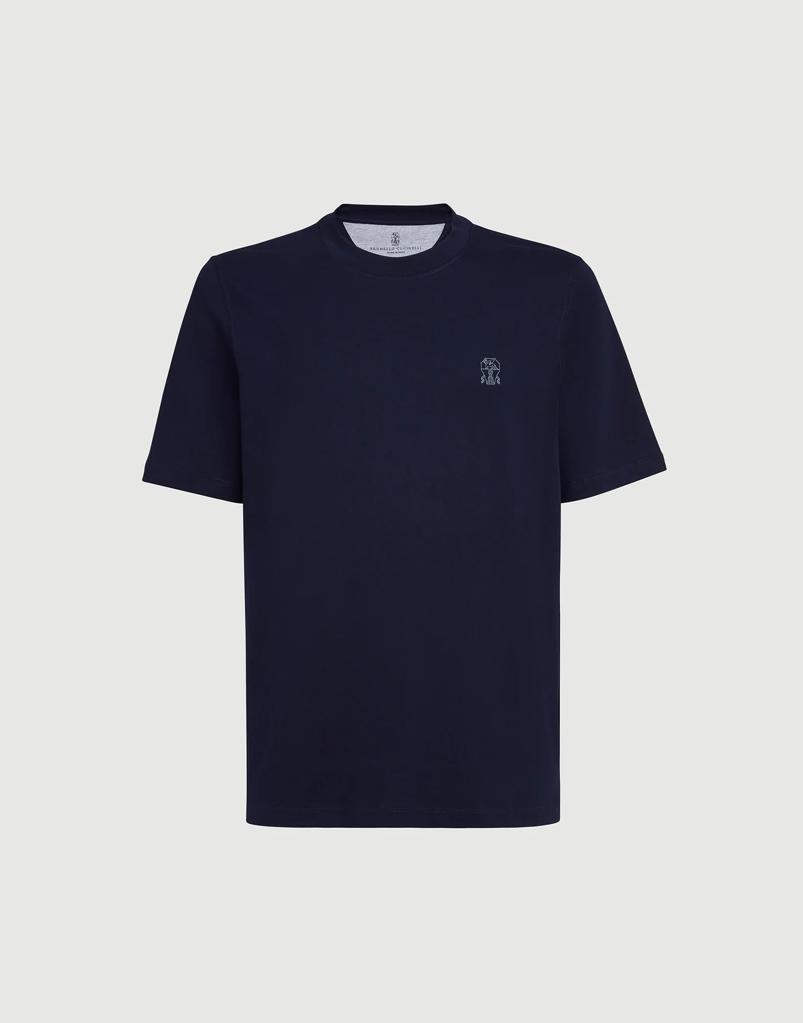 Cotton jersey crew neck T-shirt with logo - 1