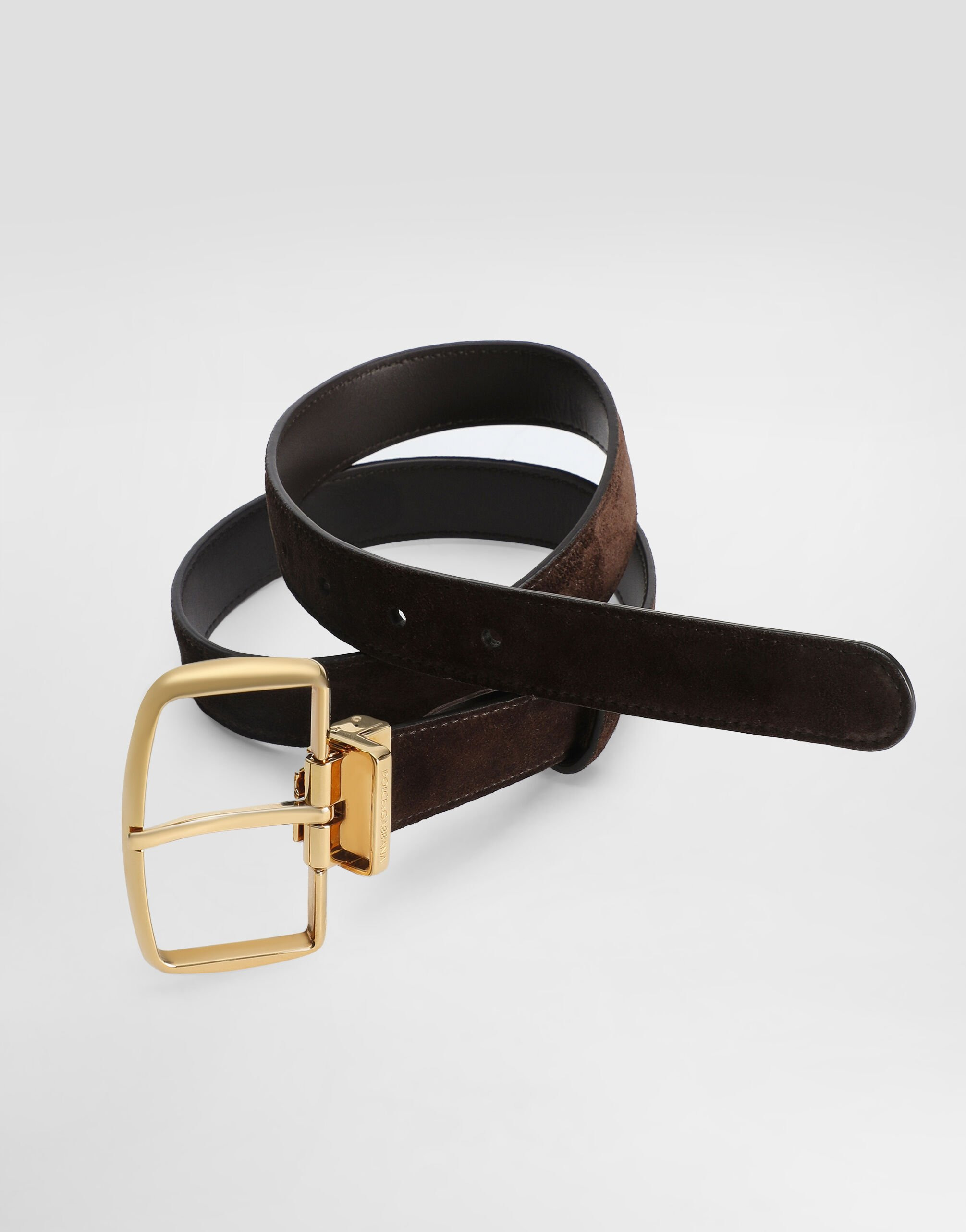 split calfskin belt with DG logo - 2