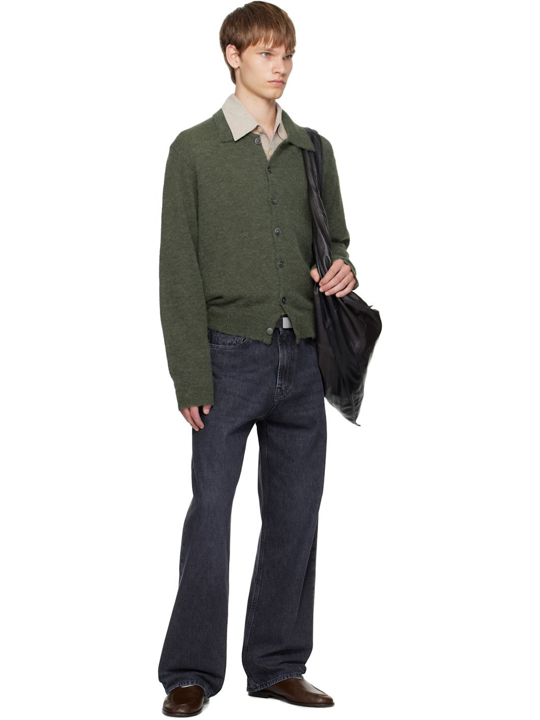Green Evening Polo Cardigan - 5