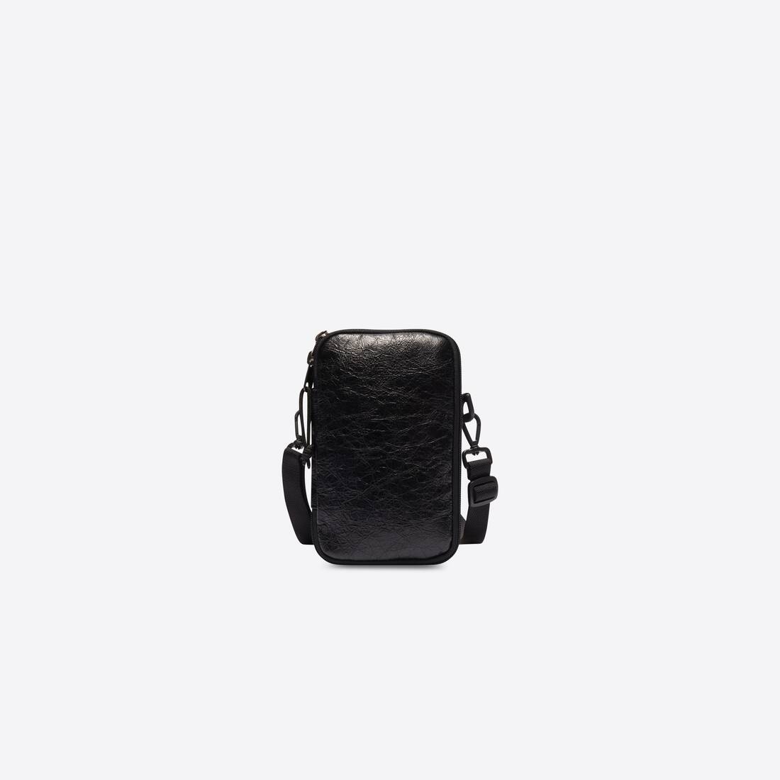 Men's Explorer Crossbody Pouch Bag in Black - 2