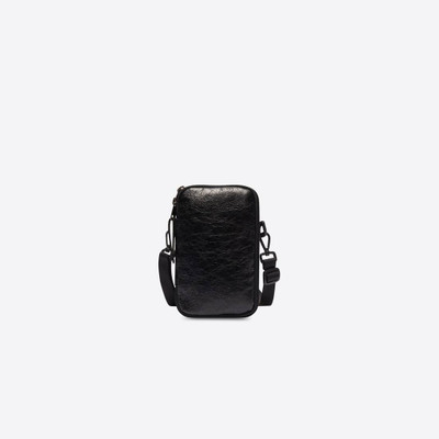 BALENCIAGA Men's Explorer Crossbody Pouch Bag in Black outlook