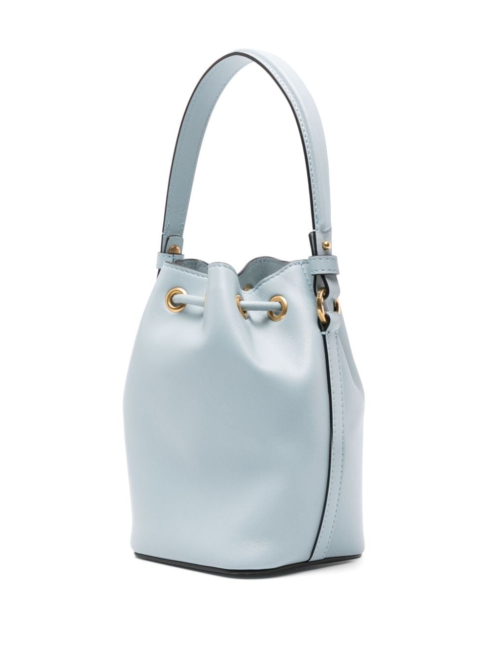 mini VLogo-plaque leather bucket bag - 3