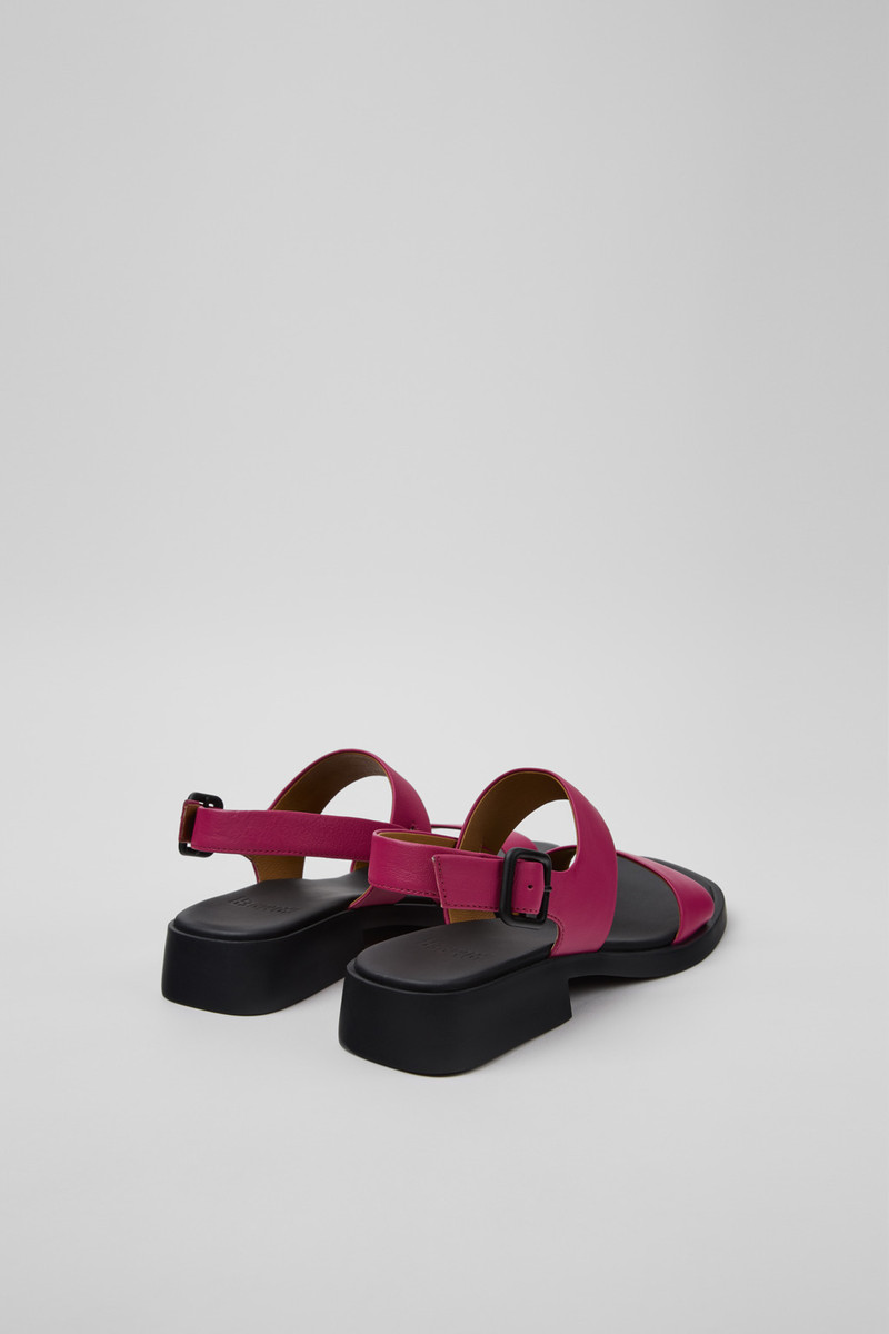 CAMPERLAB Burgundy Leather Sandals for Women. outlook