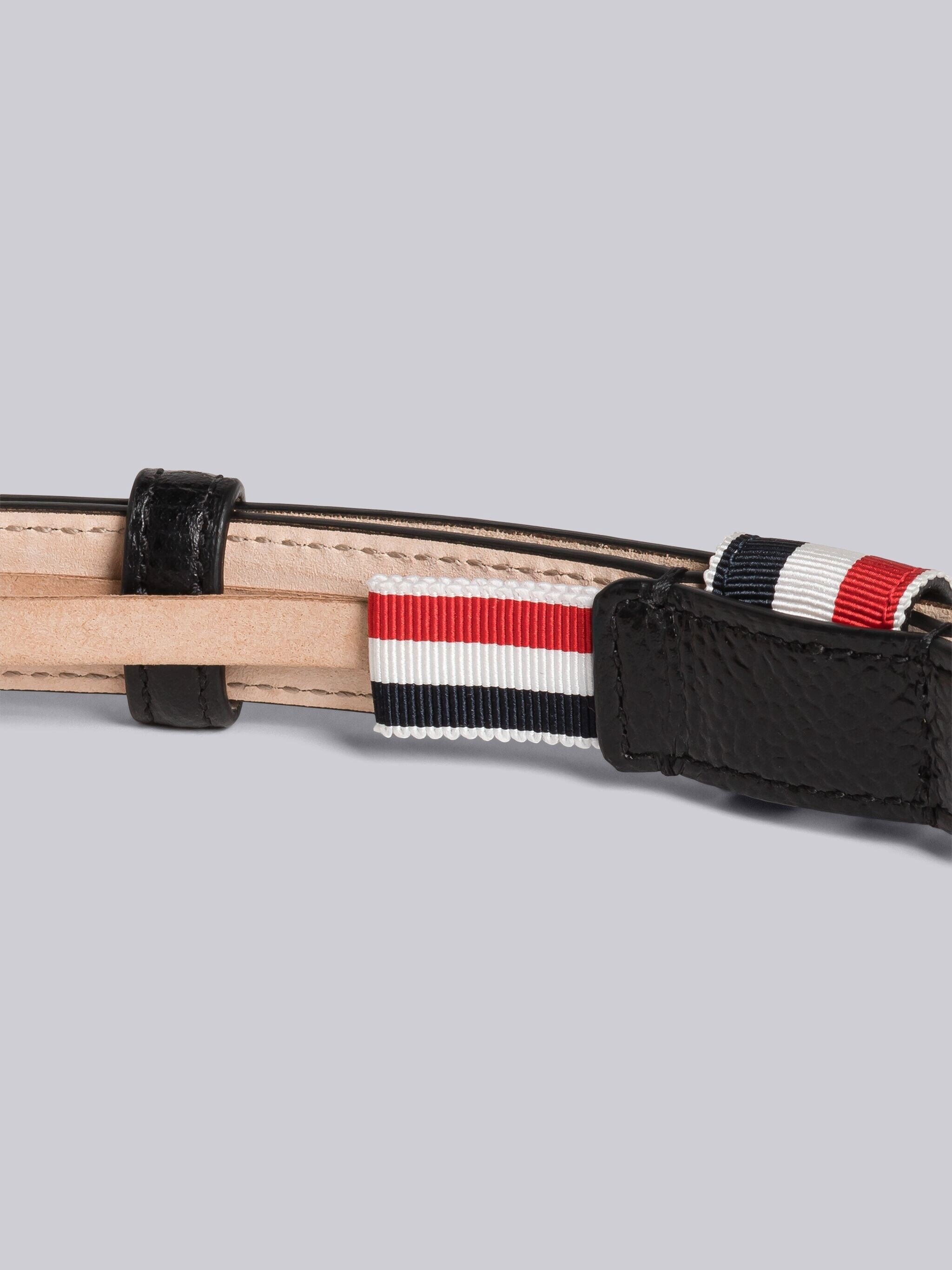 Pebble Grain Squared Buckle Belt - 3
