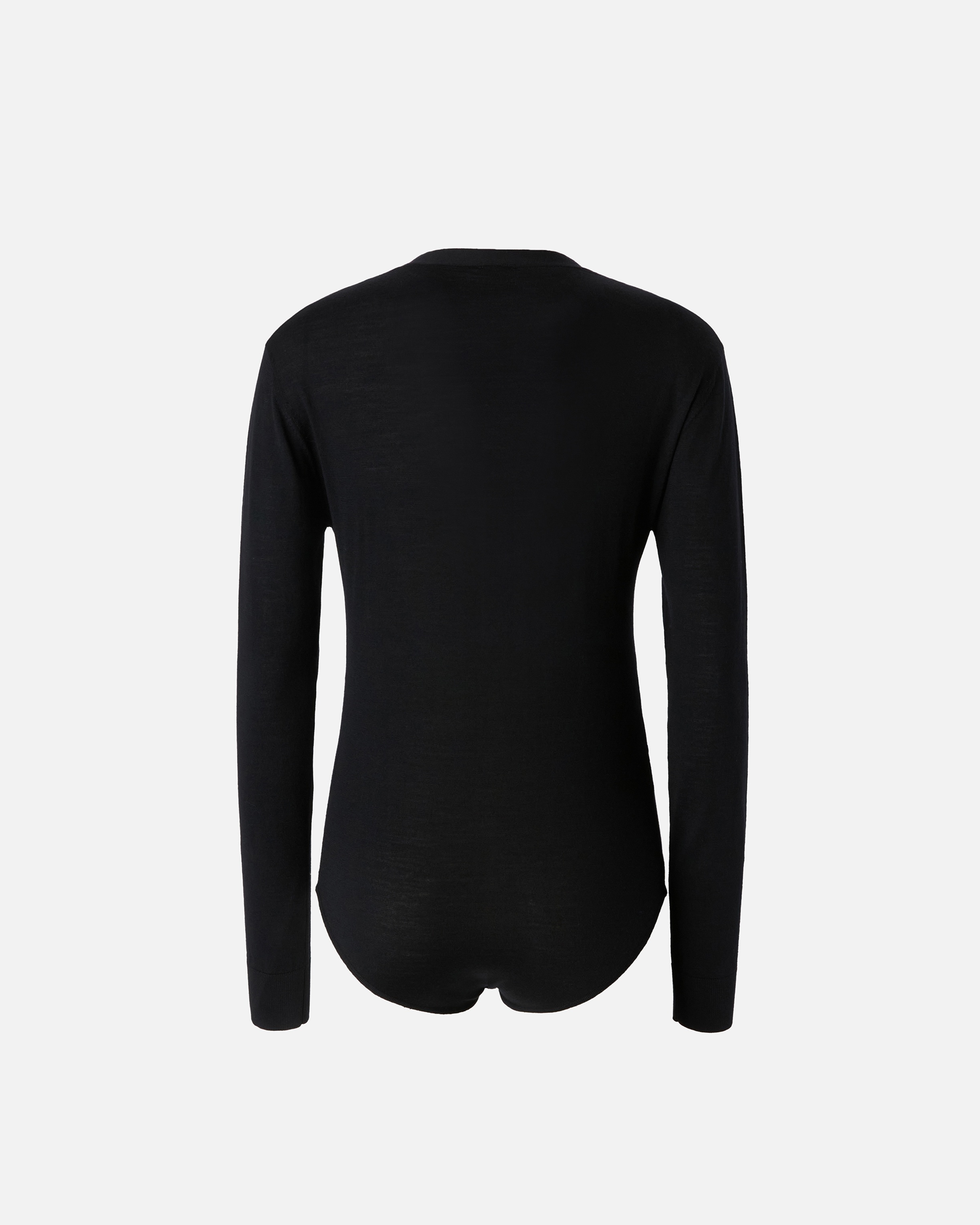 EXTRA-FINE WOOL BUTTONED BODY WITH V-NECK - 6