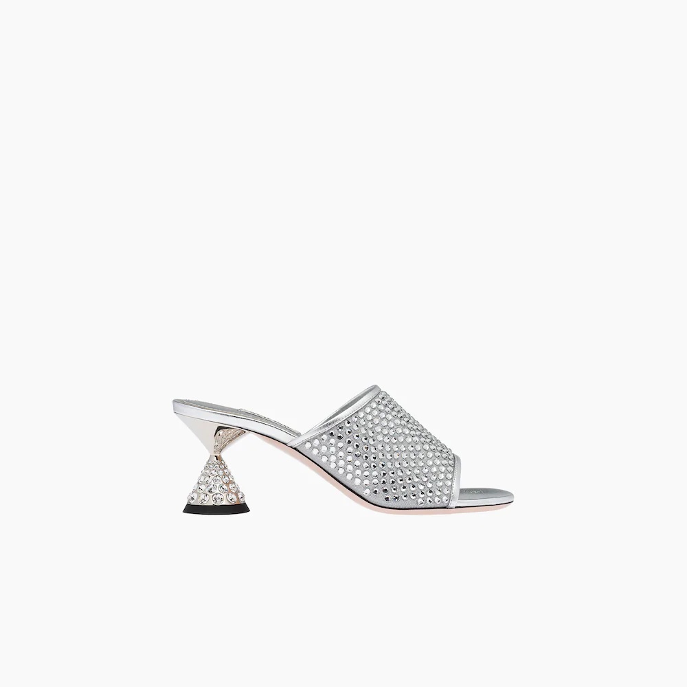 Mesh sandals with crystals - 2