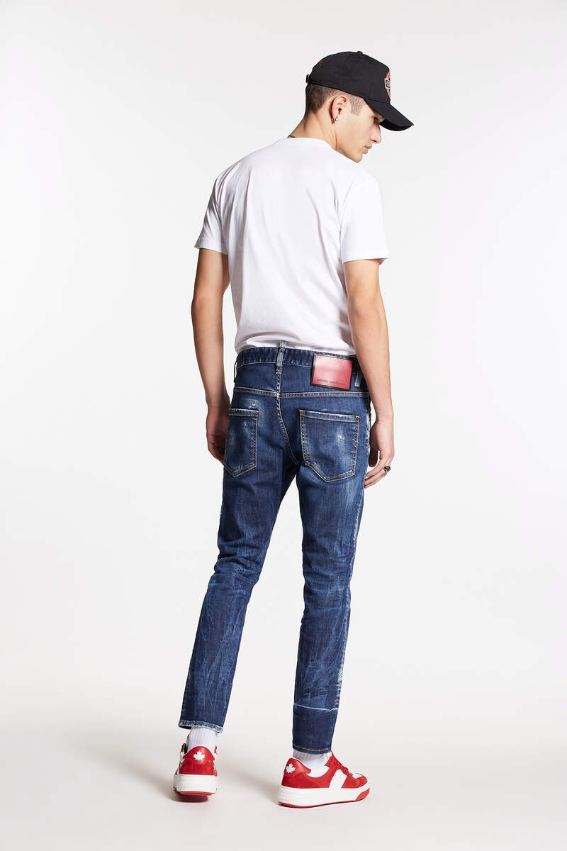 DSQUARED2 DARK SCAR WASH SKATER JEANS outlook