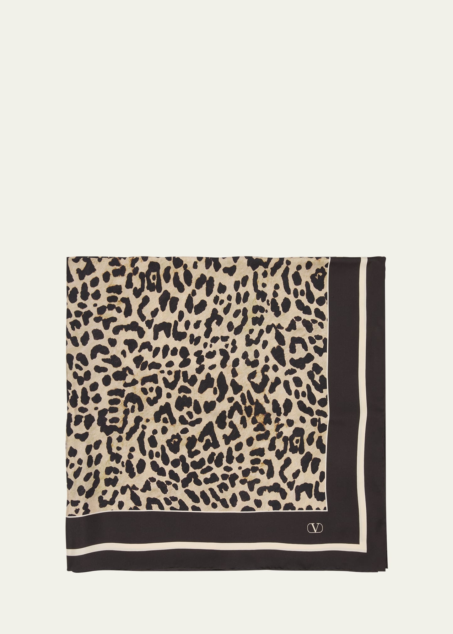 Animal Print Silk Scarf - 1