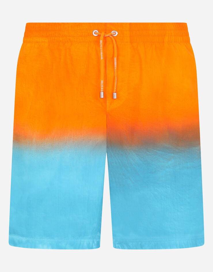 Long swim trunks with tie-dye print - 2