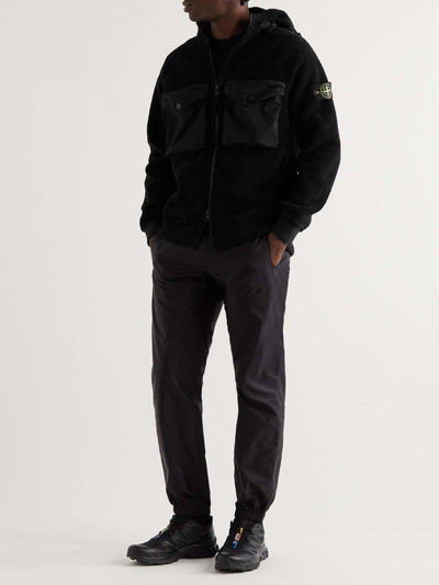 Stone Island Logo-Appliquéd Shell-Trimmed Fleece Hooded Jacket outlook