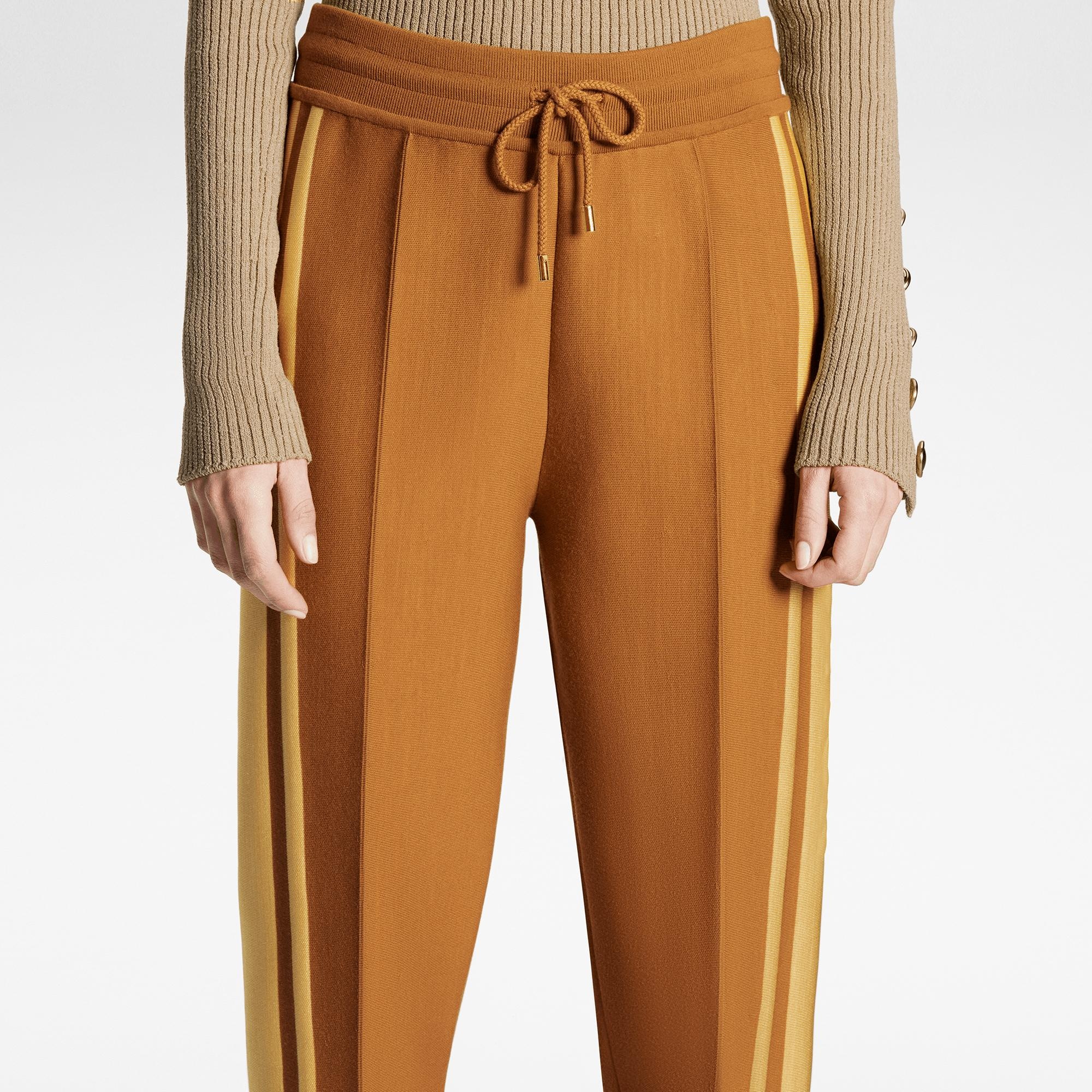 Block Knit Jogging Pants - 4