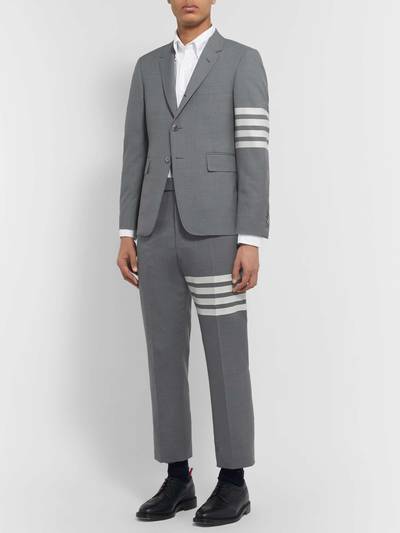 Thom Browne Grey Slim-Fit Tapered Striped Wool Suit Trousers outlook