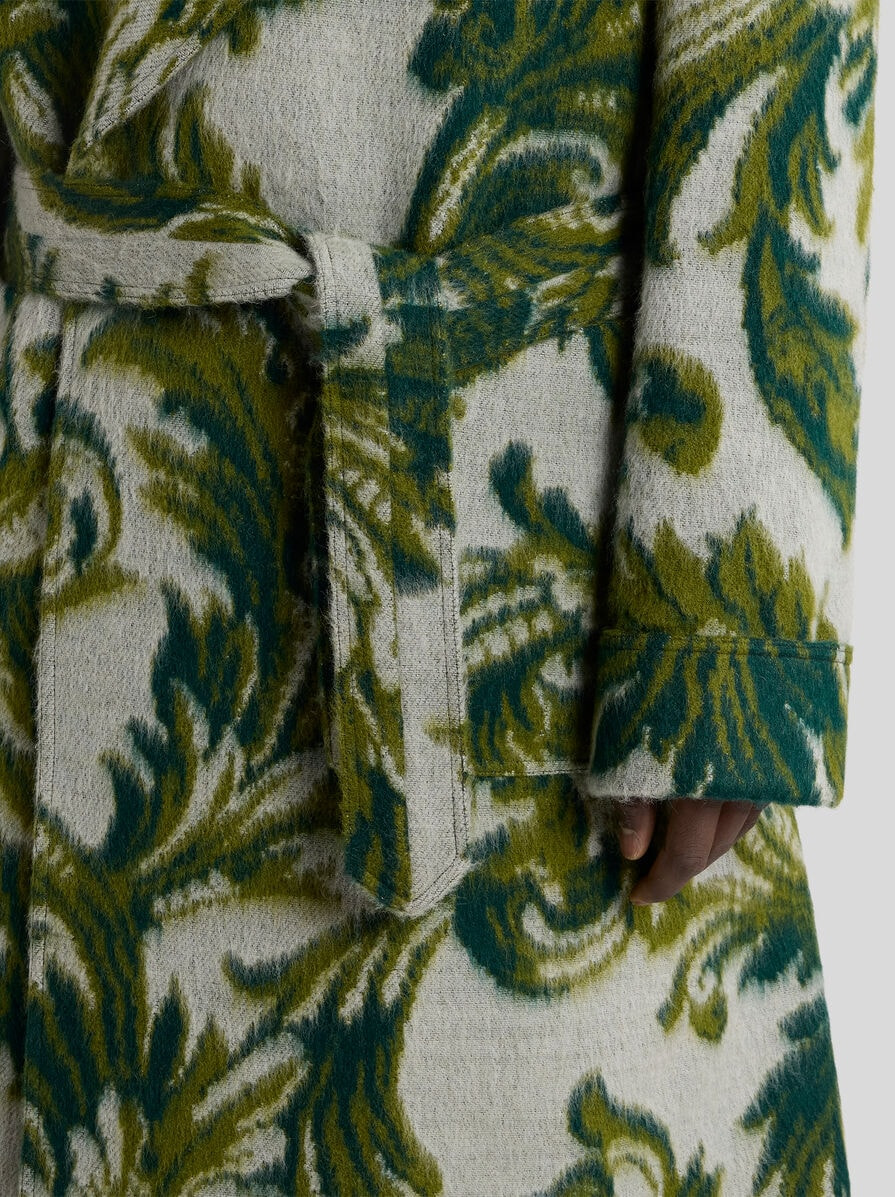WOOL-BLEND JACQUARD ROBE COAT - 2