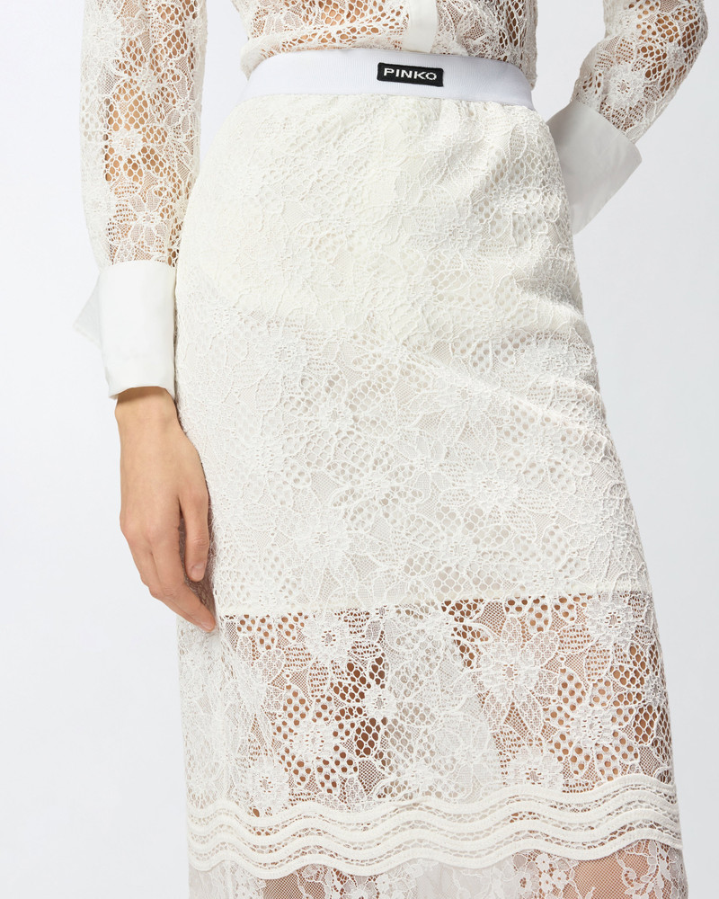 MIDI SKIRT IN LACE WITH SLITS 6