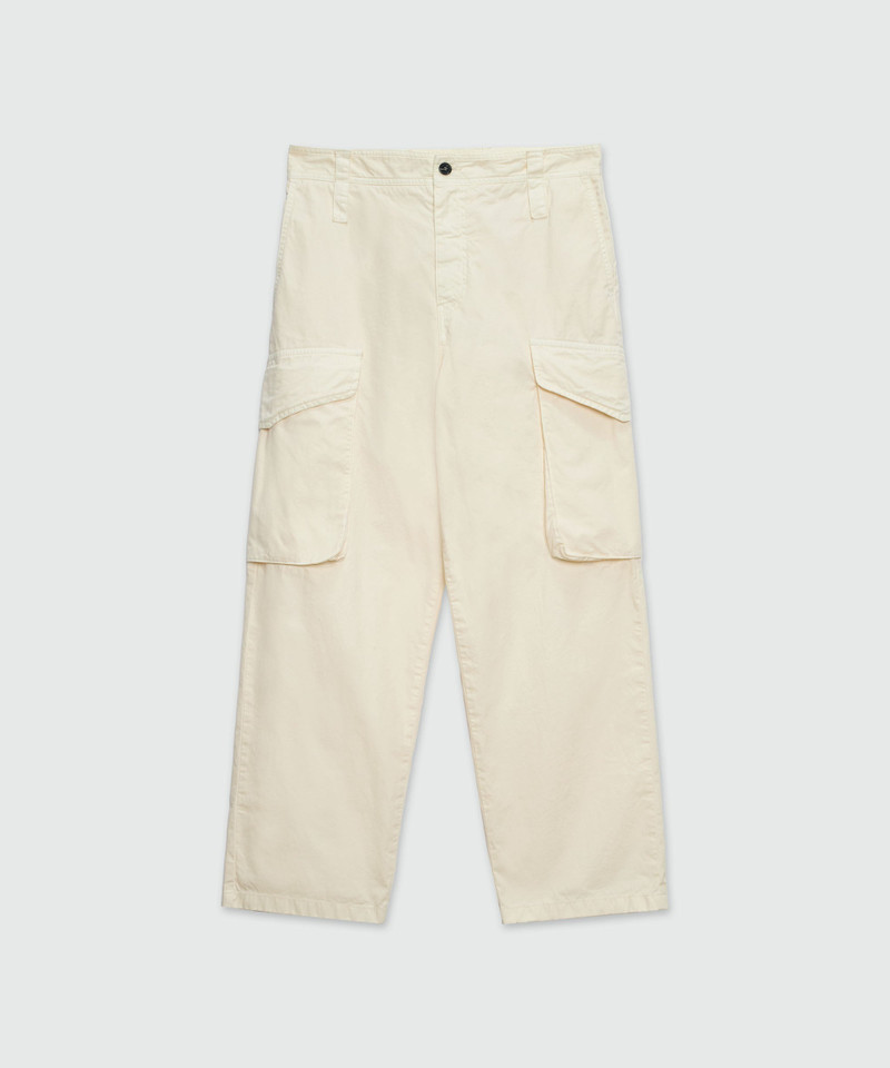 Cargo trousers in "parachute" canvas with pockets - 1