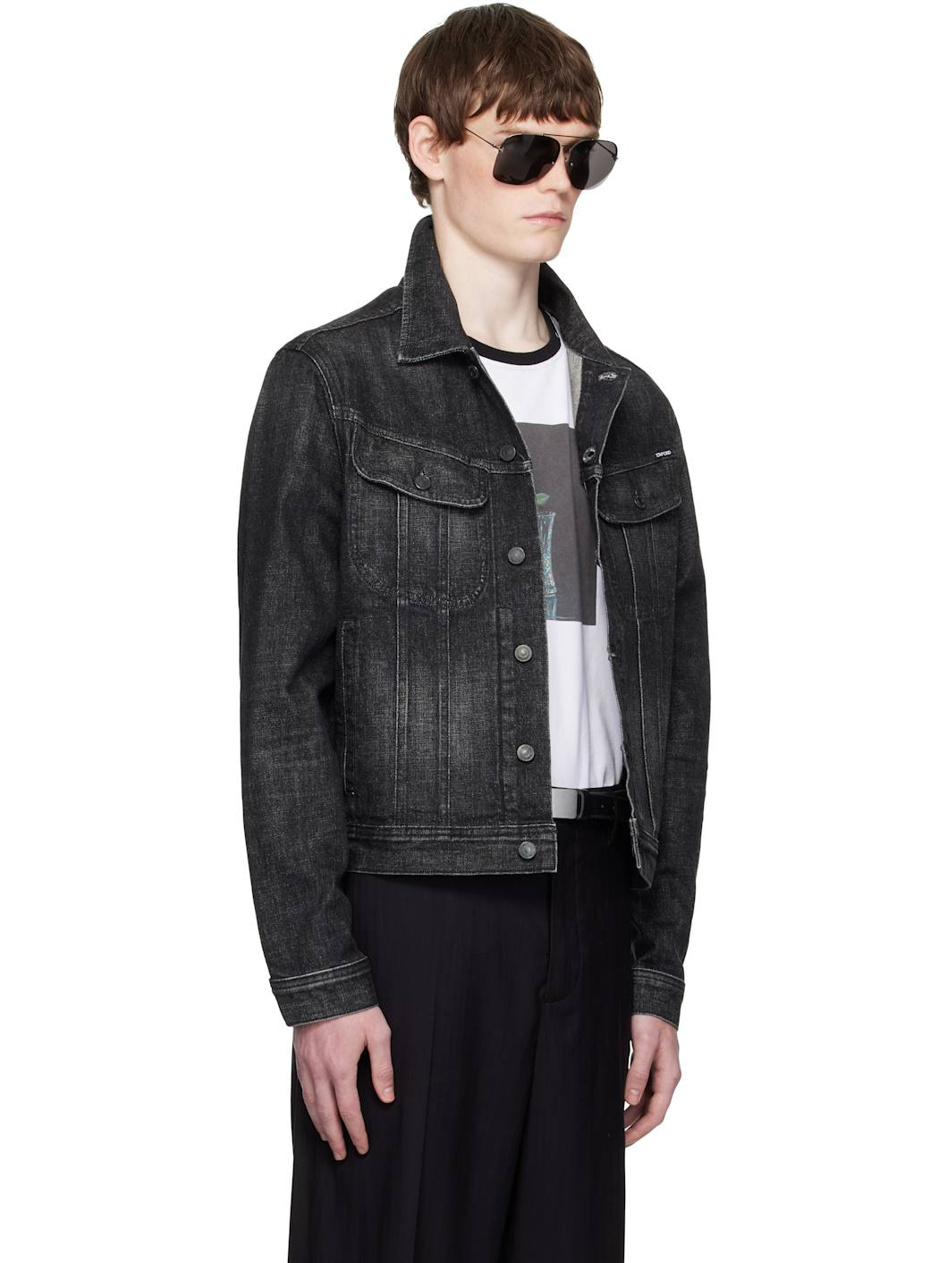 Black Icon Selvedge Denim Jacket - 2