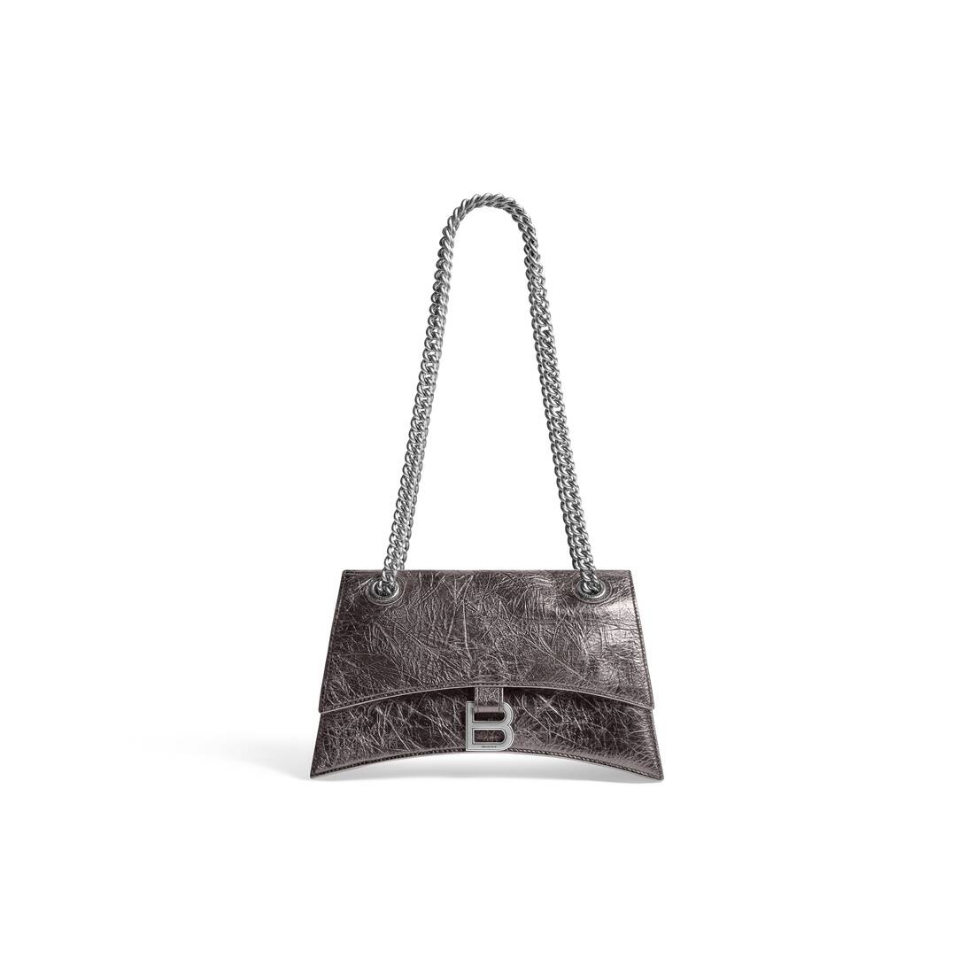 Women's Crush Small Chain Bag Metallized  in Grey - 1