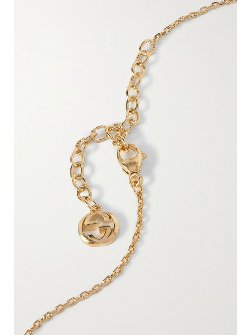 Gold-tone faux-pearl necklace Cream 3