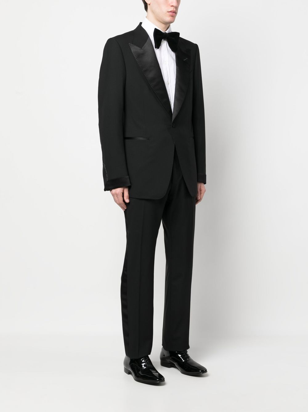 peak-lapel wool suit - 3
