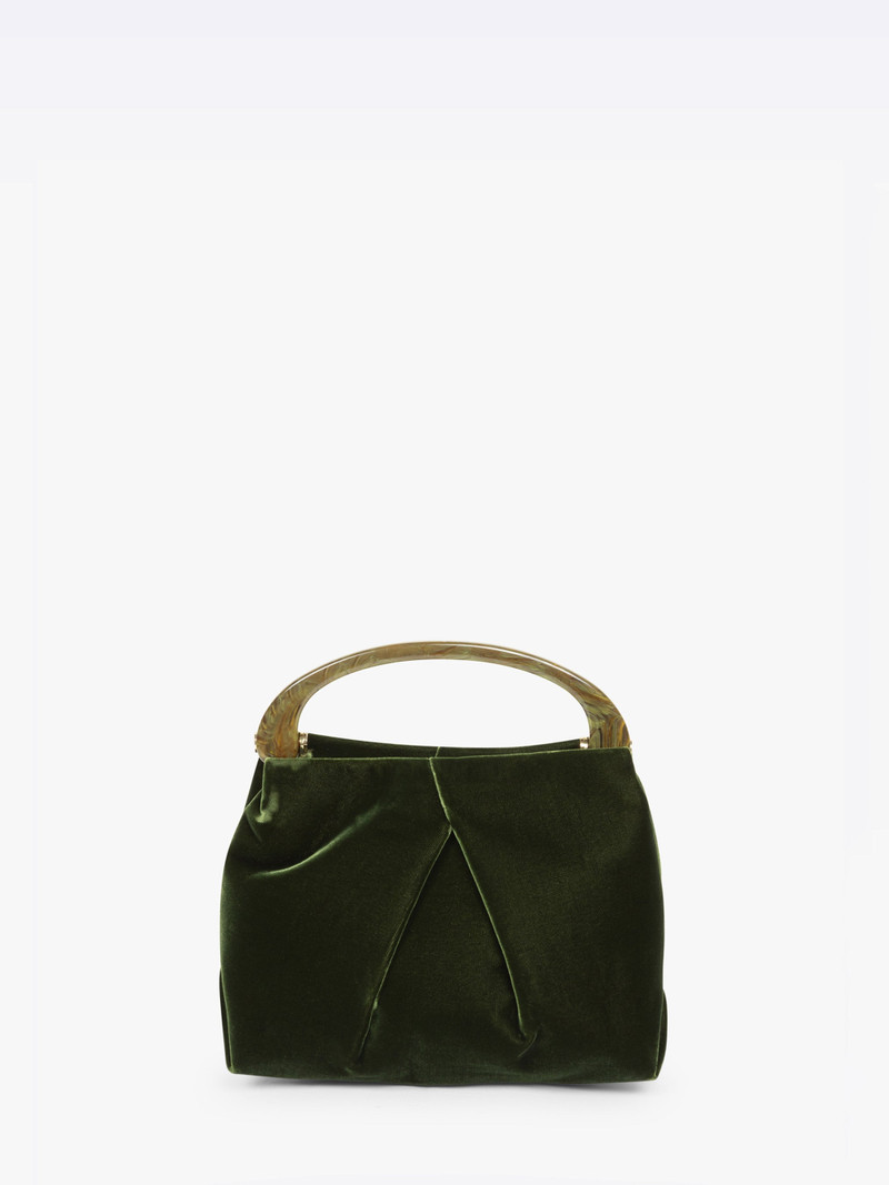 SMALL PLEATED VELVET BAG 4