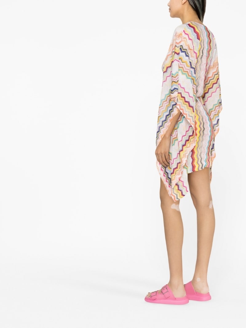 zigzag-woven minidress - 4