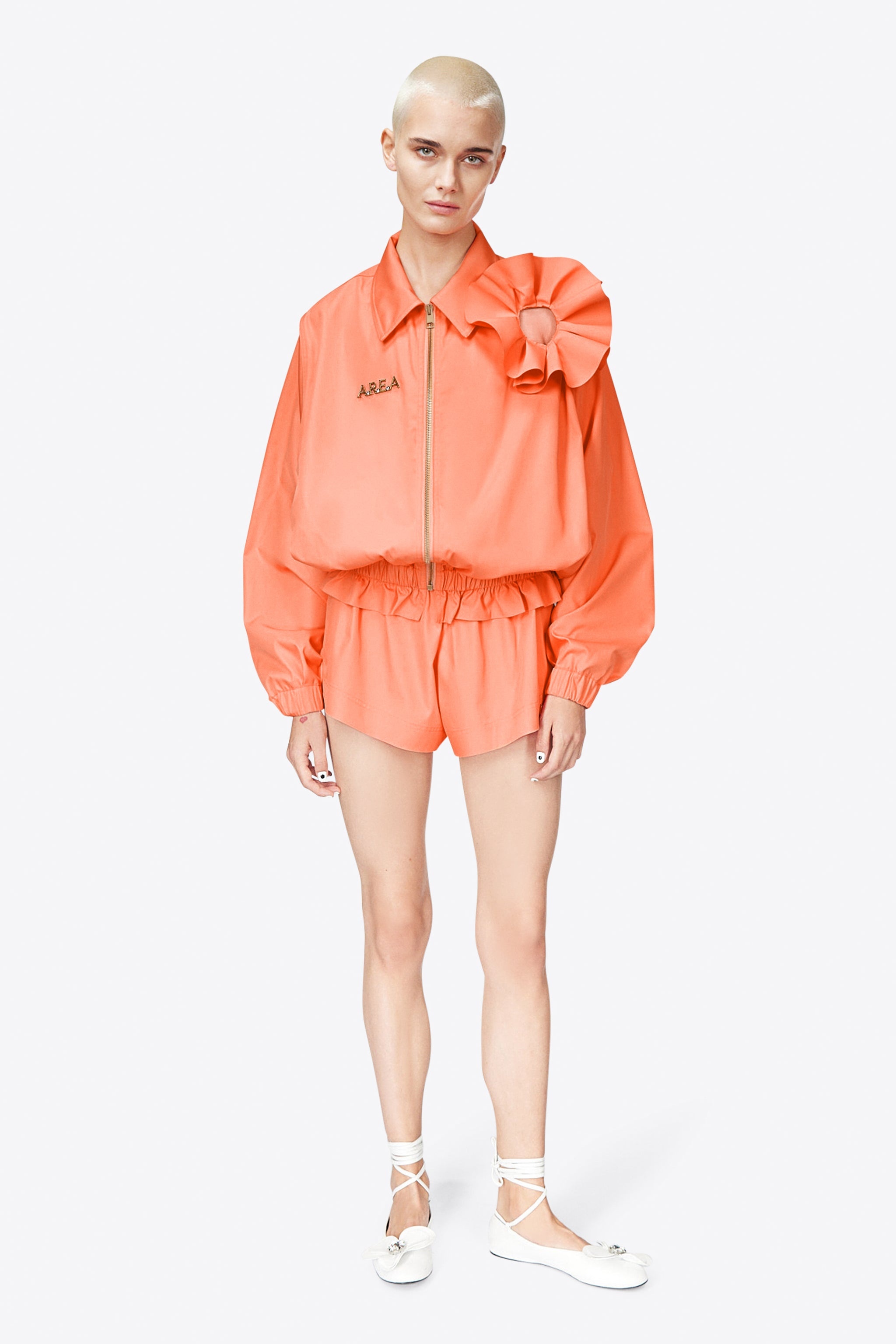 RUFFLE FLOWER TRACK JACKET - 4