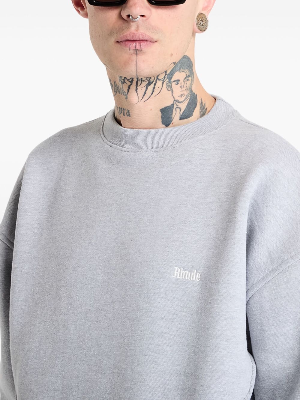 logo-embroidered sweatshirt - 5