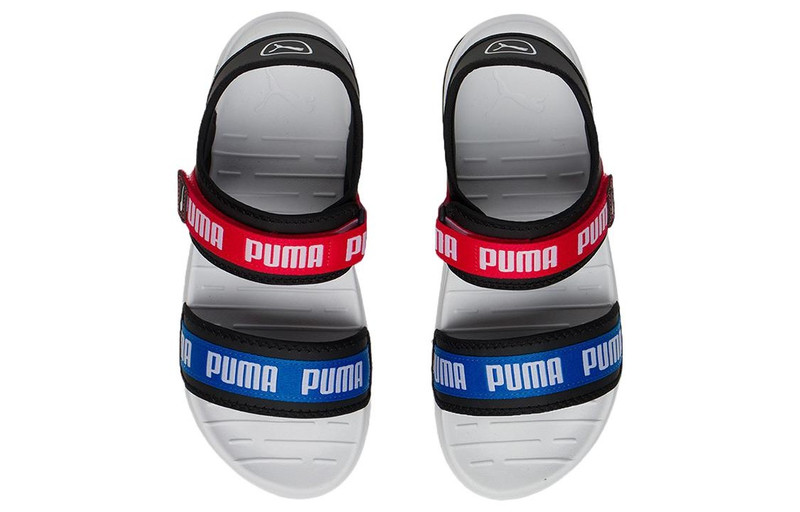 PUMA (WMNS) PUMA Signature Softride Casual Sandals Black Red Blue 384128-03 outlook